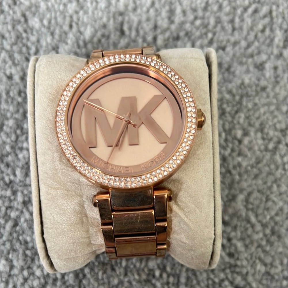 Michael Kors Gold Watch with Crystal Embellishments